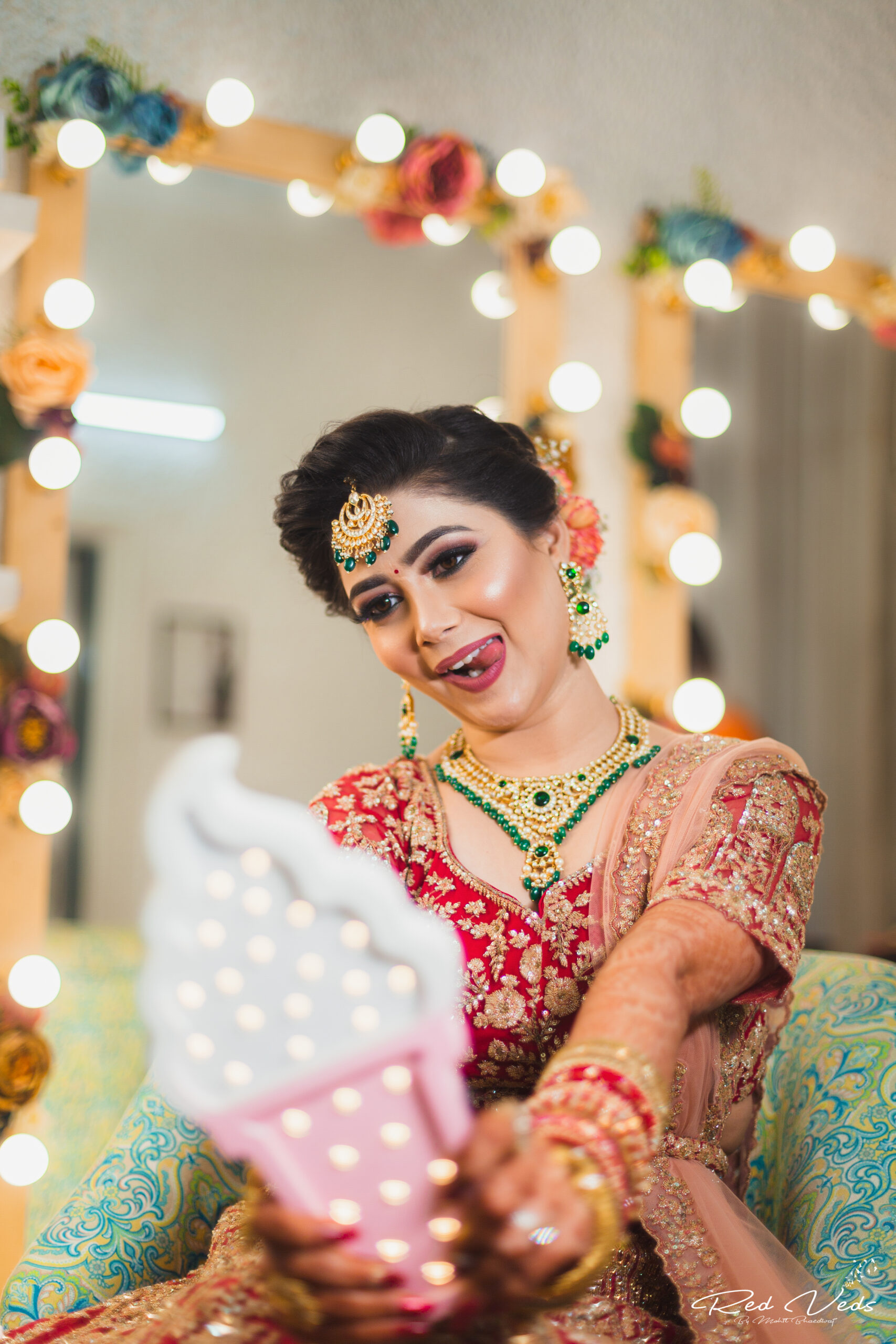 South Indian Bridal Pose - Ah. She certainly looked so pretty but than the  smile shw wore the whole time made her look like an angel #bride #wedding  #groom #weddingdress #love #weddingday #