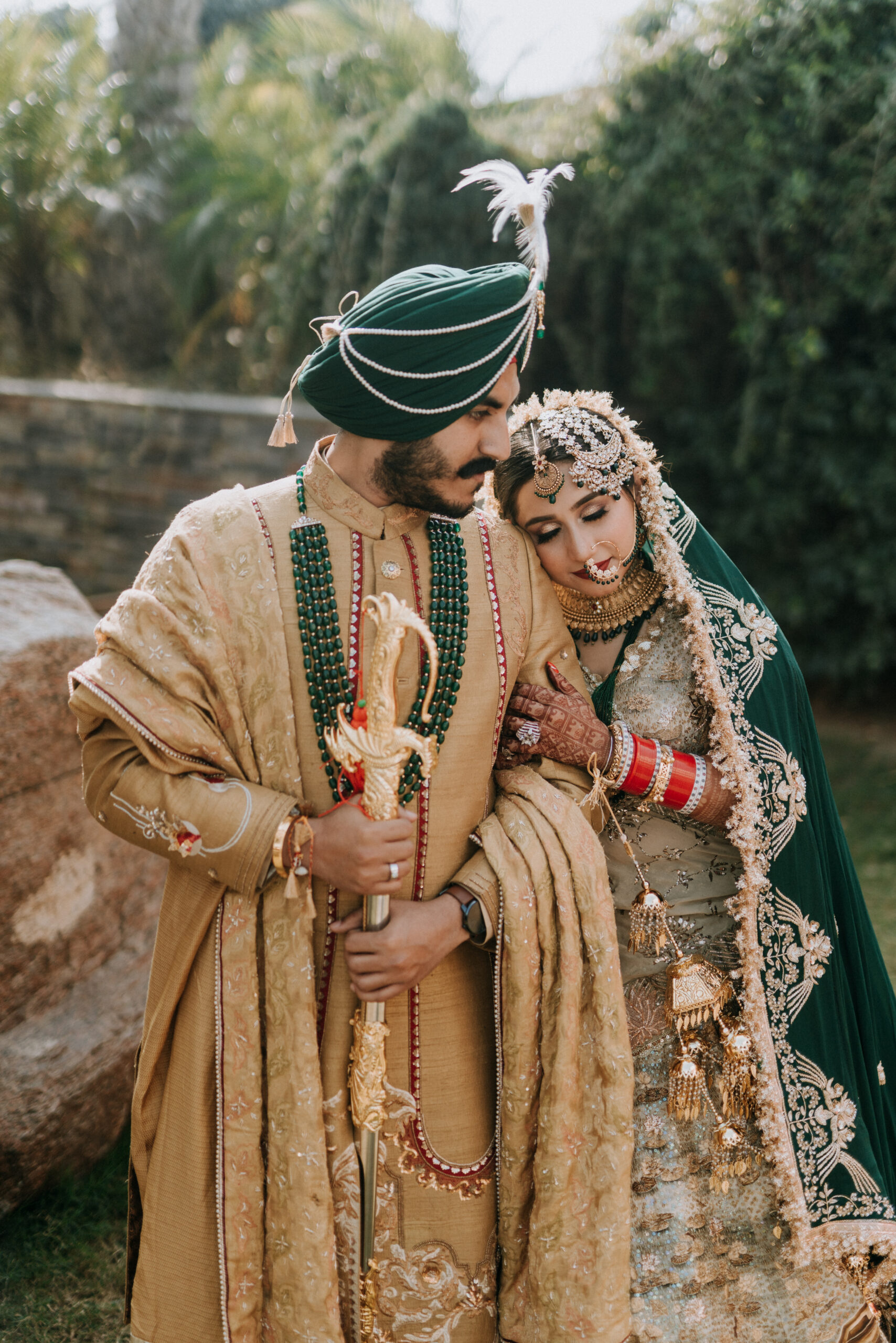 customised wedding mask for sikh couple - Shaadiwish